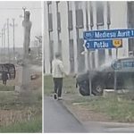 Accident cu cinci victime in judetul Satu Mare O masina s a rasturnat pe camp