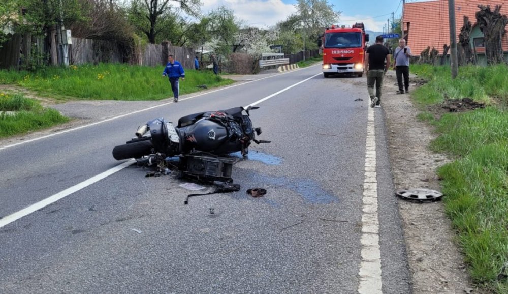 Accident in judetul Satu Mare Un motociclist a fost internat in spital