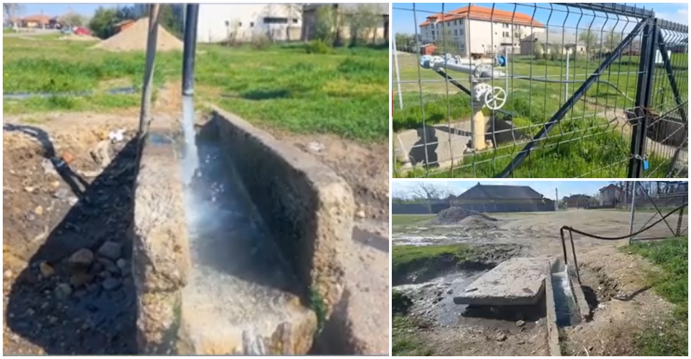 FOTO Apa termala abandonata de aproape 50 de ani curge prin santuri in judetul Satu Mare