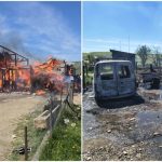 FOTO Incendiu de proportii intr o localitate din judetul Satu Mare Pagube mari Cauzele izbucnirii focului