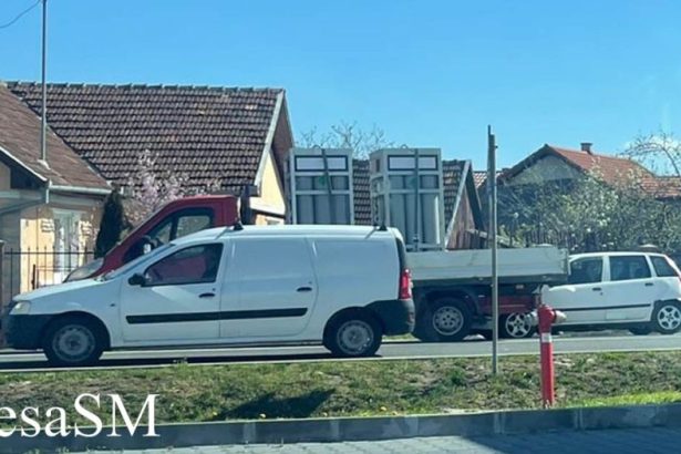 FOTO VIDEO Accident in judetul Satu Mare Coliziune intre o autoutilitaria si un autoturism