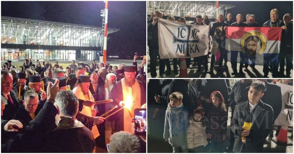 FOTO VIDEO Hristos a Inviat Lumina Sfanta de la Ierusalim a ajuns cu avionul la Satu Mare