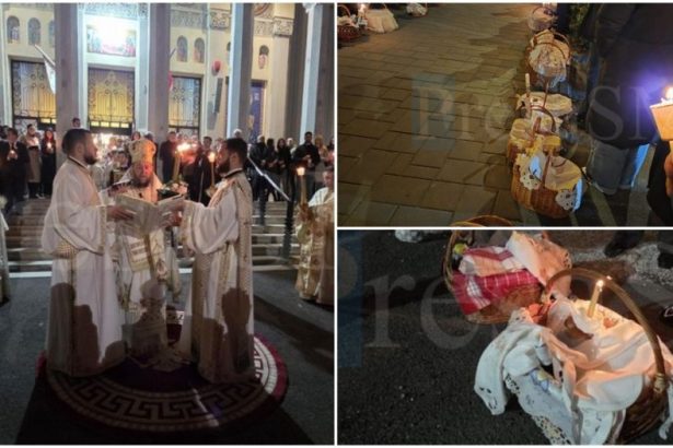 FOTOVIDEO Bisericile din Satu Mare au fost pline in noaptea de Inviere Credinciosii au luat Lumina si au asteptat binecuvantarea cosurilor