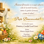Primaria si Consiliul Local Carei va doresc un Paste Fericit alaturi de cei dragi