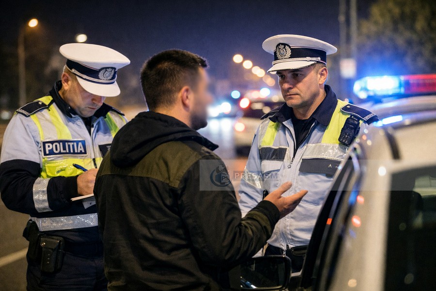 Satu Mare O persoana prinsa la volan fara permis a incercat sa evadeze de poliisti
