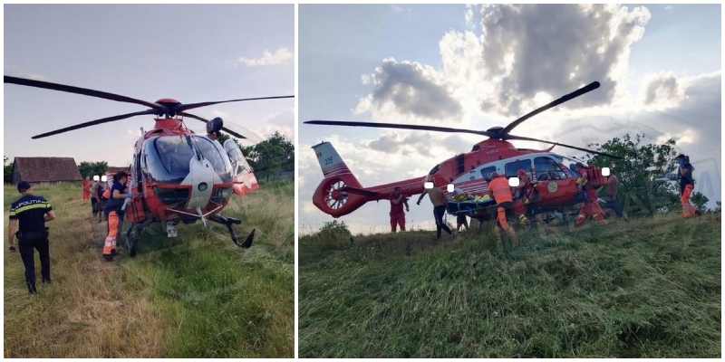 dramatic satmarean in stare grava cu arsuri pe 90 din corp transportat cu elicopterul smurd