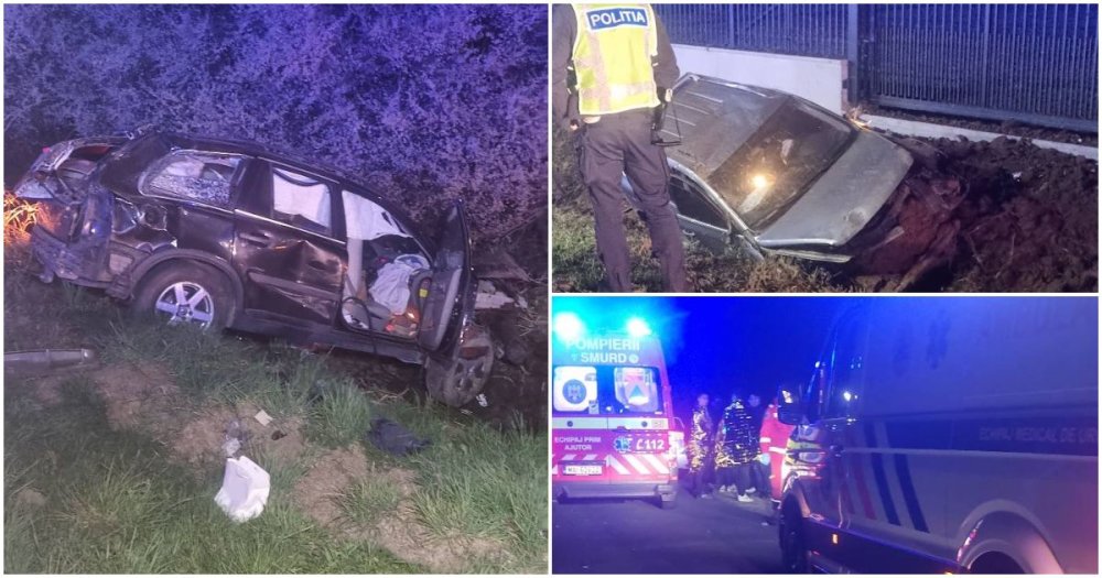 foto satmarean implicat intr un accident in judetul invecinat coliziune intre doua autoturisme masina distrusa complet