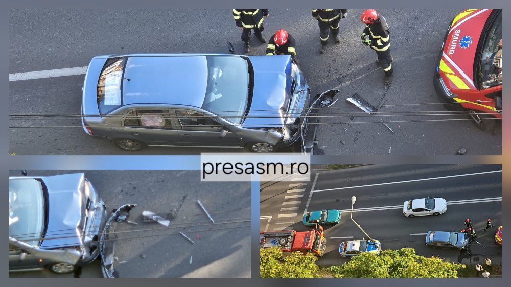 Accident in lant in zona Soarelui Pompierii Politia si Ambulanta intervin la fata locului