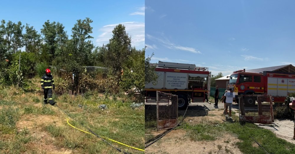FOTO Multiple incendii in judetul Satu Mare in timpul caniculei Avertizarile emise de pompieri