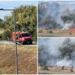 FOTOGALERIE Incendiu de mari proportii pe malul Somesului in zona Cartierului Micro 16