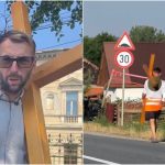FOTOVIDEO Cine este satmareanul care poarta o cruce in spate prin Satu Mare si de ce reazileaza acest gest