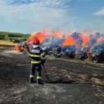FOTOVIDEO Incendiu devastator la Sai 120 de baloti de paie au fost distrusi Pompierii emite avertizari pentru satmareni