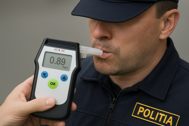 Poliist din Satu Mare oprit la volan cu 1 75 g l alcool in sange Fusese raportat la 112 ca circula pe contrasens