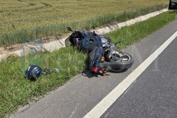 Totul s a ntamplat in judetul Satu Mare Motociclist polonez internat la spital dupa ce a cazut in sant