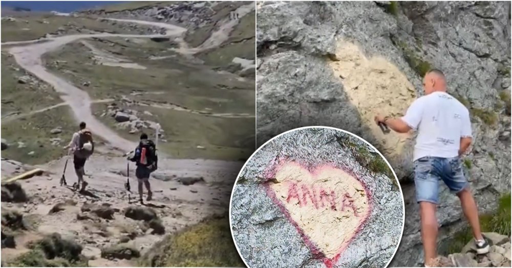 VIDEO Dupa aventurile cu masinile pe plaja turistii romani impresioneaza din nou trotinete pe Bucegi si declaratii de dragoste pe stanci