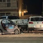 foto accident in lant in mijlocul noptii in satu mare o tanara la spital trei masini deteriorate