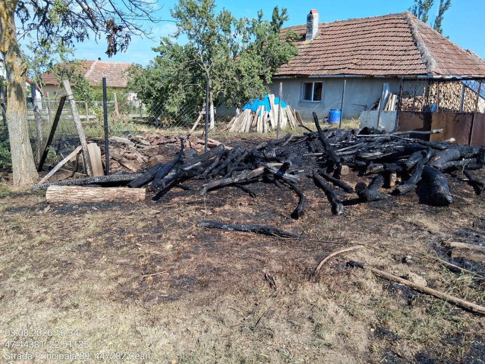 foto satmarean iresponsabil sanctionat a provocat un incendiu riscand sa arda mai multe case