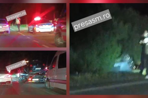 foto un tanar a adormit la volan si a cauzat un accident in lant pe dn19 in judetul satu mare