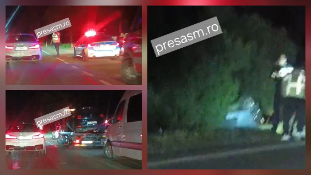 foto un tanar a adormit la volan si a cauzat un accident in lant pe dn19 in judetul satu mare