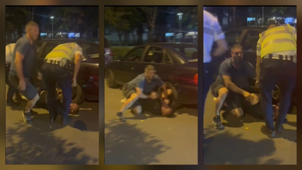 foto video jandarm erou in satu mare a impiedicat un sofer baut sa cauzeze un accident