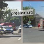 foto video o casa a fost cuprinsa de flacari pe b dul closca mobilizare de forte a pompierilor