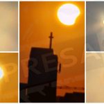 foto video spectacol pe cer la satu mare a inceput eclipsa de soare la apus si maximul ploii de meteori perseide