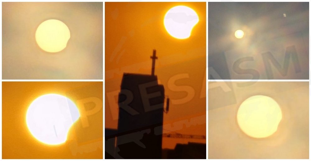 foto video spectacol pe cer la satu mare a inceput eclipsa de soare la apus si maximul ploii de meteori perseide