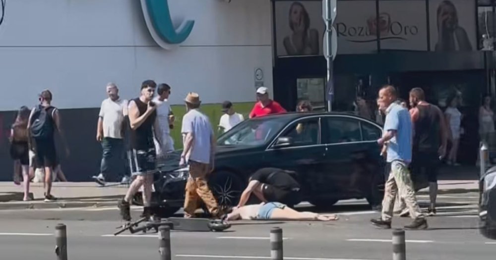 fotogalerie tanara accidentata pe trotineta pe drumul careiului ar fi fost lovita de o masina