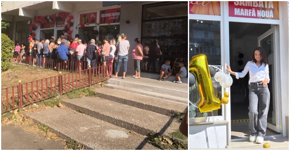 satu mare cozi de la ora 6 dimineata la aniversarea unui dintre cele mai apreciate magazine second hand din oras