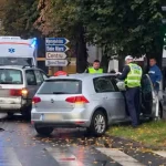 Accident în Satu Mare, aproape de intersecția de la Burdea. Mai multe mașini implicate