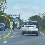 Accident pe DN 19, lângă Livada: șofer prins între camioane