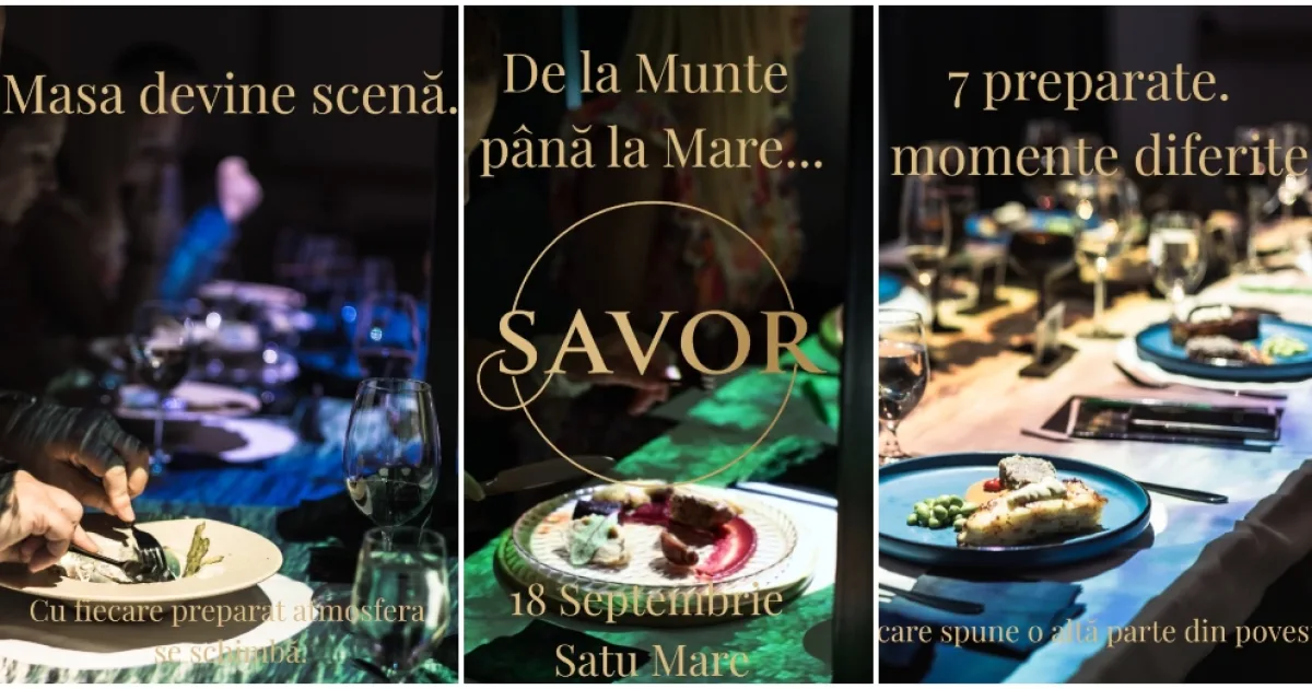 Cină multisenzorială la Satu Mare: proiecții, sunete și lumină pentru 24 de invitați