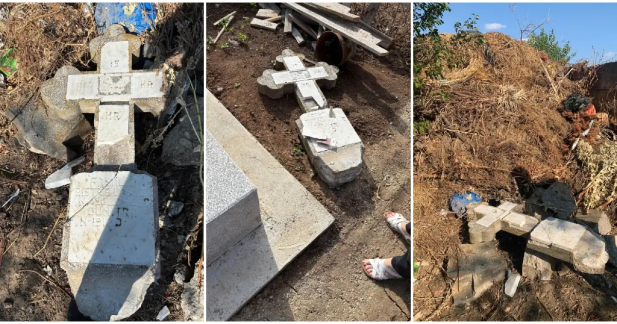 FOTO/VIDEO. Sătmăreancă: mormintele tatălui și bunicilor, distruse