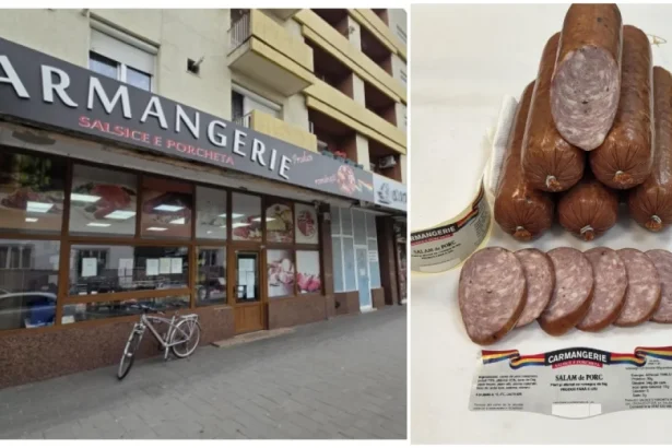 Salam de porc fără E-uri, în Satu Mare. Produs fiert și afumat cu rumeguș de fag