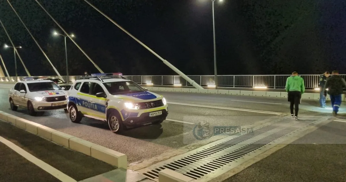 Șofer prins băut la volan noaptea pe Podul Transilvania. Ce alcoolemie avea