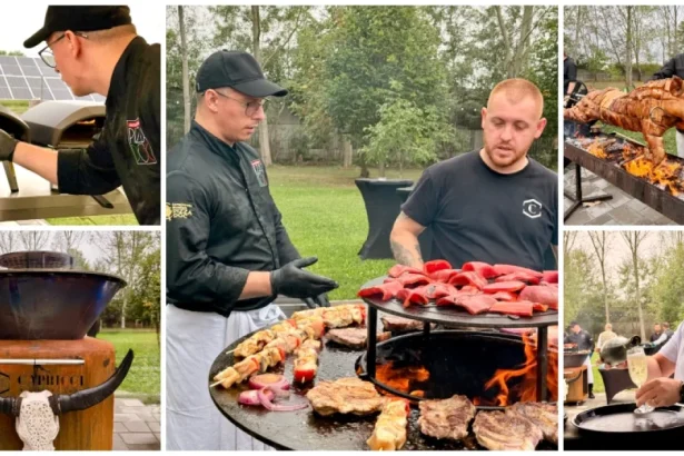 Spectaculos în Satu Mare: bar și bucătărie mobile cu grill și rotisor