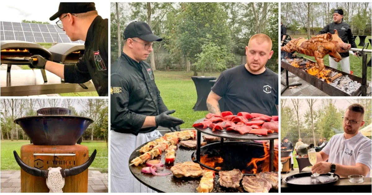 Spectaculos în Satu Mare: bar și bucătărie mobile cu grill și rotisor